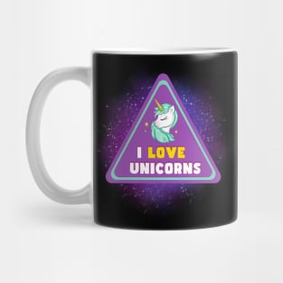 Warning Unicorns Mug